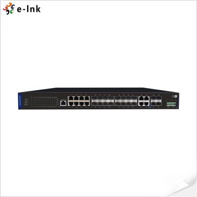 China Network Managed Industrial 16-port 100/1000BASE-X SFP + 4-Port TP/SFP Combo + 8-port 10/100/1000BASE-T Ethernet Switch for sale