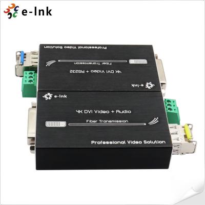 China Mini 4K DVI Fiber Optic Extender with RS232 for sale