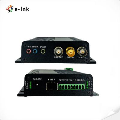 China 1Ch Bidirectional 3G-SDI with Loop-out + 1Ch Tally + 2Ch Bidirectional RS485 or RS422 + 2Ch Stereo Audio + 1Ch Microphone over Fiber Converter for sale