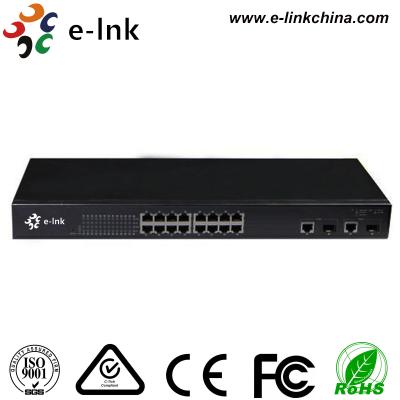 China POE Industrial Gigabit Ethernet Switch , Managed Industrial Ethernet Switch 16FE 10/100M 2SFP 1000M for sale