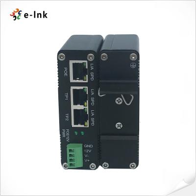 China 12VDC hizo salir el divisor industrial de IEEE802.3af/at PoE con la función de interruptor del PoE de 2 puertos en venta