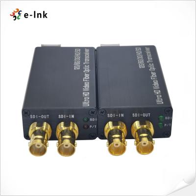 China Mini Bidirectional 12G SDI Fiber Converter 5-15VDC  SMF 20KM for sale