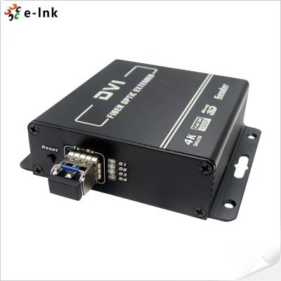 China LPCM 340MHz DVI Video To Fiber Converter 4K 10KM DVI KVM Fiber Optic Extender for sale