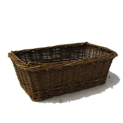 China Hot sale 2021 new design brown vintage color viable cheap color customized size willow garden basket for sale