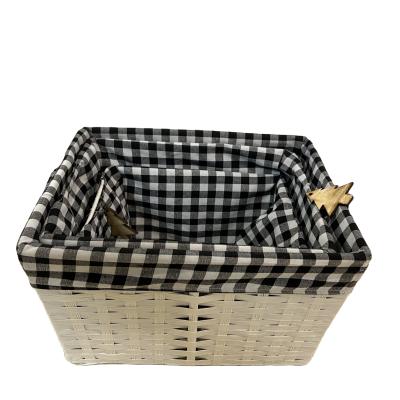 China New Sustainable Festival Paper Christmas Rope Storage Basket Home Bedroom Clothes Tidy Laundry Basket for sale