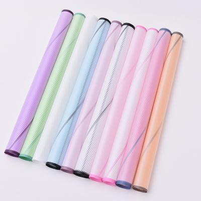 China Wholesale Shinewrap Style ANTISTATIC Waterproof Striped Gift and Transparent Flower Wrapping Paper for sale