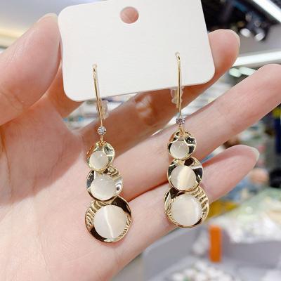 China FASHIONABLE unique opal long gourd earrings women shape temperament earring sense of earrings luxury jewelry for sale