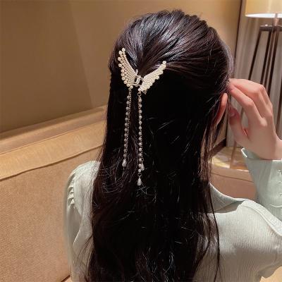 China Cute Pearl Hairpin Hair Clip Personality Grace Butterfly Modern Simple Beauty Girl Hair Accessories for sale