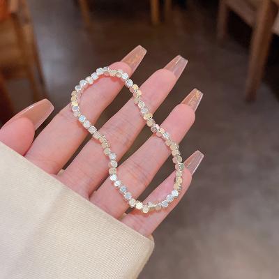 China CLASSIC Light Luxury Elastic Minority Decoration Elastic Rope Small Cube Bracelet Women Internet Celebrity Women Girlfriends Fashion Bracelet for sale