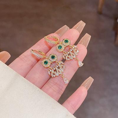 China 2022 trend new fashionable temperament fashionable personality owl diamond earring advanced female for sale