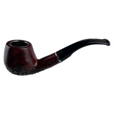 China nanmu handmade pipe black tobacco pipe minimalist solid wood old fashioned dry filter pipe for sale