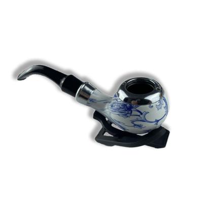 China Coastal Portable Cigarette Holder Blue And White Pipe Porcelain Full Set Of Accessories Can Be Cleaned And Tobacco Filtered for sale