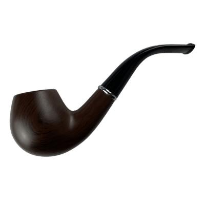 China Old-fashioned mahogany pipe solid wood nanmu special minimalist tobacco pipe tobacco pipe dry pure copper pot pot for sale