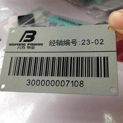 China Aluminum Aluminum Sign Plate Stamping Laser Mold Oil Injection Barcode Spray Punch Lacquer Printing Significant Oxidation QR Code Perforation for sale