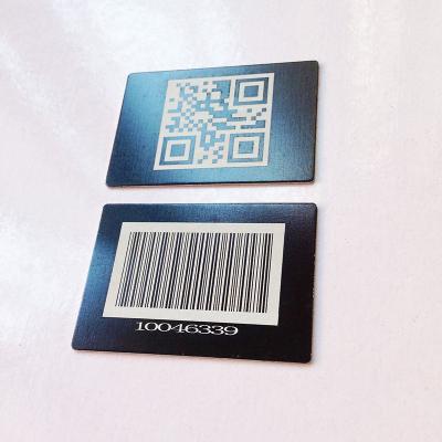 China Waterproof Custom Laser Engraving Embossed Anodized Aluminum Metal Barcode Assets Stainless Steel Name Tag Number Tag for sale