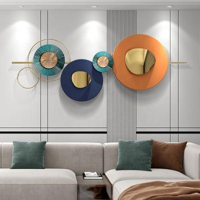 China Art Decor Best Selling Modern Creative Geometric Round Metal Wall Decor Home Wall Art for sale