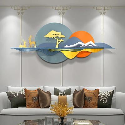 China Creative Metal Art Decor Farmhouse Nature Landscape 3D Wall Decor Art for sale