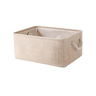 China 100% Eco-friendly 2022 Folding Rectangle Storage Basket Bins Storage Baskets With Lids for sale