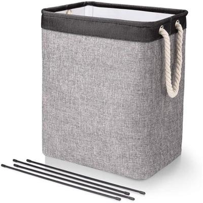 China 100% Eco-friendly Large Foldable Rope Fabric Fabric Storage Laundry Baskets Storage Baskets for sale