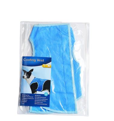 China Blue Cooling Dog Harness Vest Durable Mesh PVA Dog Harness Vest Summer Durable Dog Use for sale