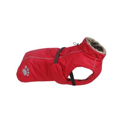 China Sustainable Dog Clothes Medium and Large Dog Pet Coat With Chest Strap Winter Warm Outdoor Stormsuit Wholesale New Products for sale