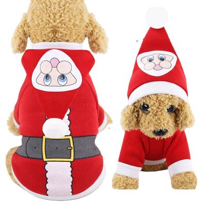 China 2021 New Viable Pet Apparel Designer Black Belt Hat Style Christmas Dog Clothes for sale