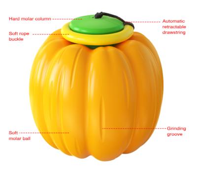 China Viable Pet Toys Popular Training Ball Pumpkin Hand Toy Sharp Throwing Ball Resistant Dog Molar Molar for sale