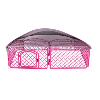 China Breathable Factory Cheap Welded Outdoor Wire Mesh Dog Kennel House Cages Pet Metal Fence for sale