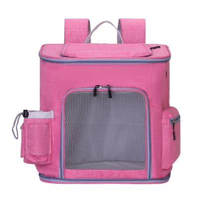 China Breathable Collapsible Mesh Foldable Pet Bag Cat Folding Bag for sale