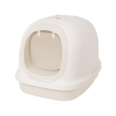 China Sustainable Portable Deluxe Enclosed Cat Litter Box for sale