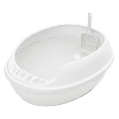 China Viable Egg Shaped Universal Large Space Double Layer Cat Litter Box for sale