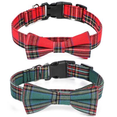 China Pet Stocked Adjustable British Plug Dog Collar Bow Pet Collar for sale