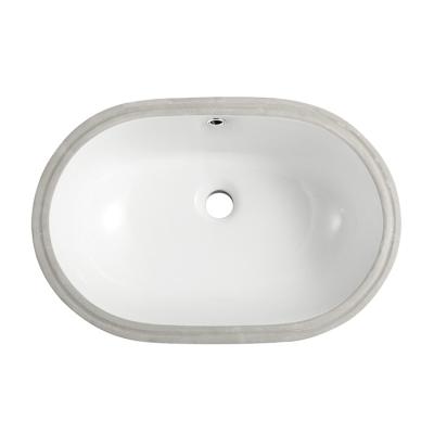 China Oval Modern Bathroom Ceramic Sink Under Counter Sink Wash Basin for sale