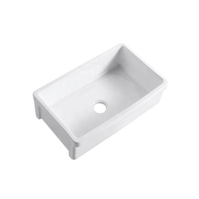 China Without Faucet 29inches Undermount White Ceramic Farmhouse Kitchen Sinks for sale