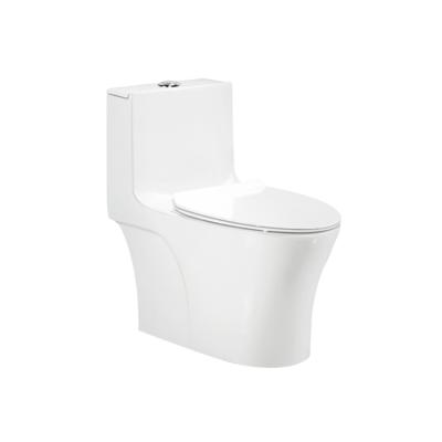 China Double-flush Wholesale Floor-standing White Ceramic One Piece Toilet For Bathroom for sale