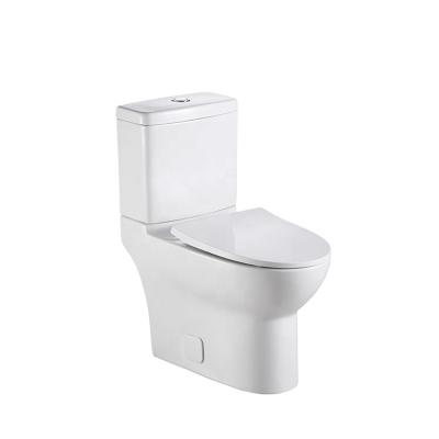 China Sanitary Ware Cheap Price Double-Flow Side Flush Bathroom Ceramic Two Piece Toilet for sale