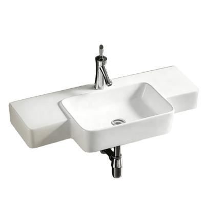 China Square Modern Ceramic Wall Hung Wash Basin Vanity for sale