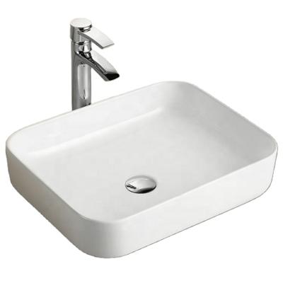 China Modern Design Mini Square Shampoo Ceramic Art Wash Basin for sale