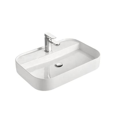 China Modern Square Ceramic Vessel Modern Art Cabinet Basin Bathroom Sink for sale