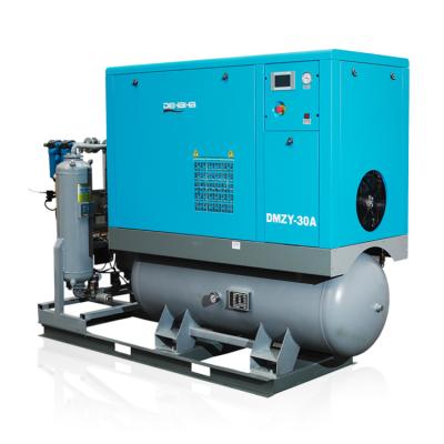 China 22kW 30hp Lubricated Energy Saving 16 Bar Screw Electric Combo Portable Air Compressor for sale