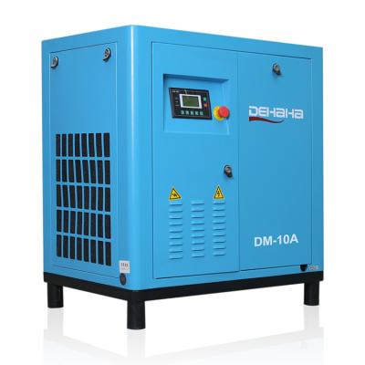 China Lubricated Variable Frequency 7.5kW 10hp Permanent Magnet Screw Air Compressor For Sand Blasting for sale