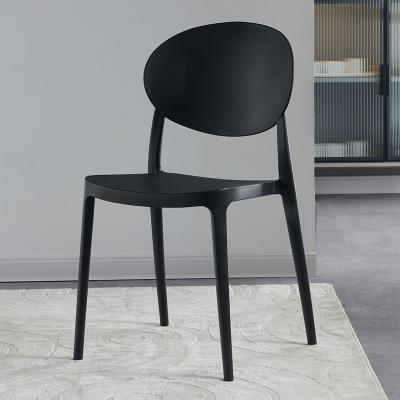 China Full Stackable Plastic Chair Without Arms Wholesale White Armless Chairs For Sale Cafe Bistros Stack Cheap Black Or for sale