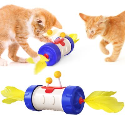 China Cat Interactive Toys Magic Wand Funny Colorful Feather Cat To Play Viable Fast Delivery for sale