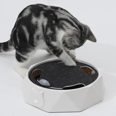 China Cat Toy Bionic Mouse Funny Cat Electric Sustainable Pet Gear Adjustable Dish Cat Turntable for sale