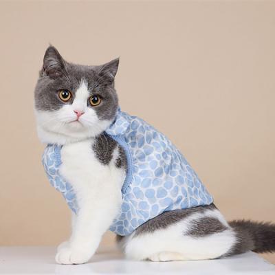 China Hot Selling Viable Light And Thin Summer Refreshing Polka Dot Bow Pet Dress Cat Blue Pink Pink Dress Vestiti Di Lana for sale