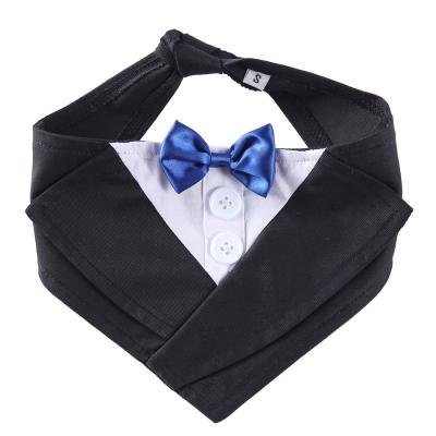 China Viable Made in China Adjustable Red Tie Black Bib Triangle Scarf Bow Tie Shirt Dog Pet Clothing Accessory for sale