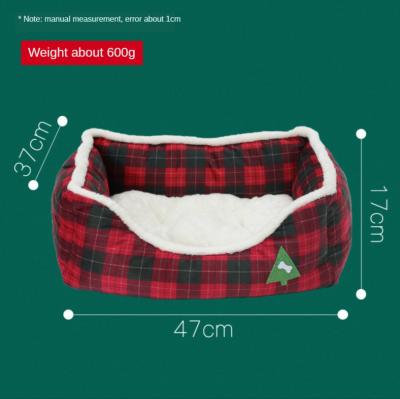 China Promotional Good Quality Travel Dog Bed Pet Nest Mat Christmas Series for sale