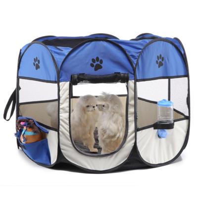 China China Manufacture Breathable Professional Pet Folding Octagonal Cage With Pouch for sale