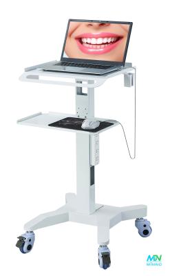 China Medical Trolley Stand Dental Lab Equipment Silent Wheel Oral 3D Scanner Holder Host Mobile Cart With Brake Socket Dentis for sale