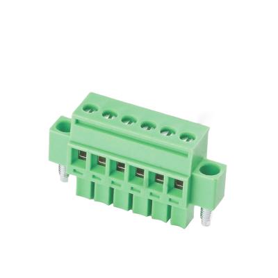 China Flame retarding Insert PCB green wiring terminal 2EDGKBM3.81 2P-24P welding free butt with lug screw fixation for sale